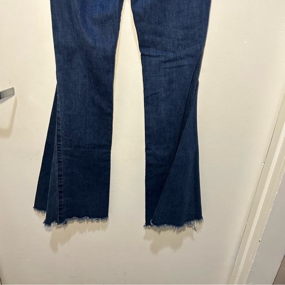 MuMu Blue Elastic Waistband Bootcut Distressed Jeans Size XS - Picture 6 of 13